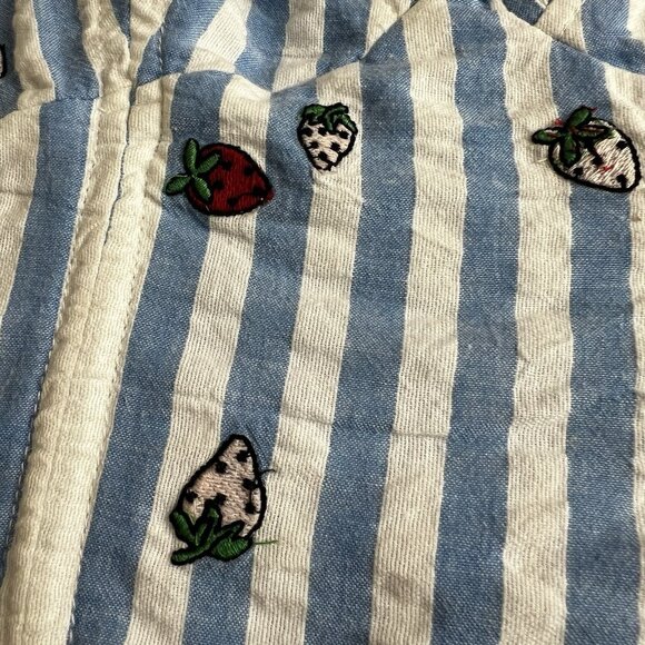 Maeve Anthropologie Striped Strawberry Bustier Sweetheart Cami Tank Top Size 0‎ - Picture 3 of 10